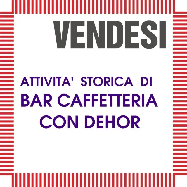 Cedesi attività di bar caffetteria ben avviata – posizione strategica con ampio dehor